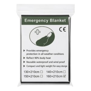 Термоковдра Survival Blanket 160х210см - Зелено-срібна